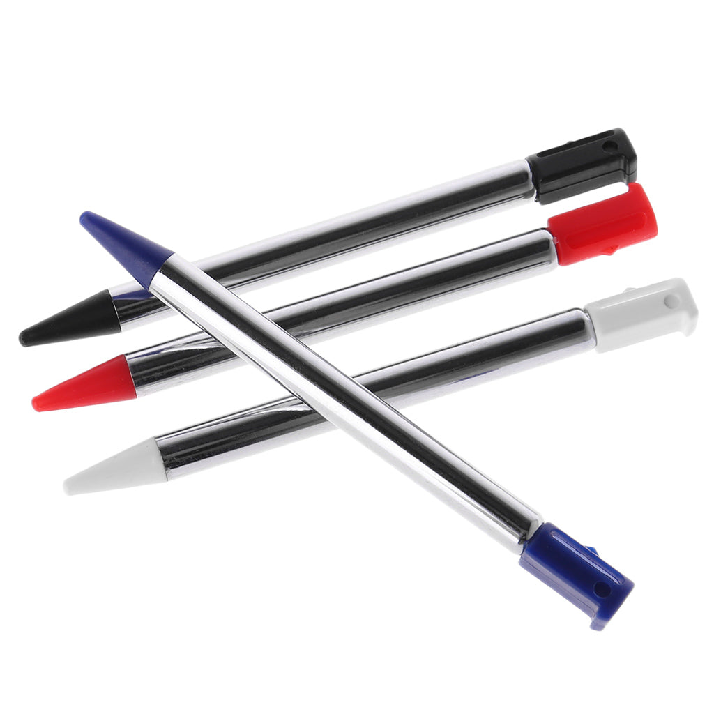for Nintendo 3DS - 4 Pack Metallic Retractable Extendable Stylus Pens | FPC
