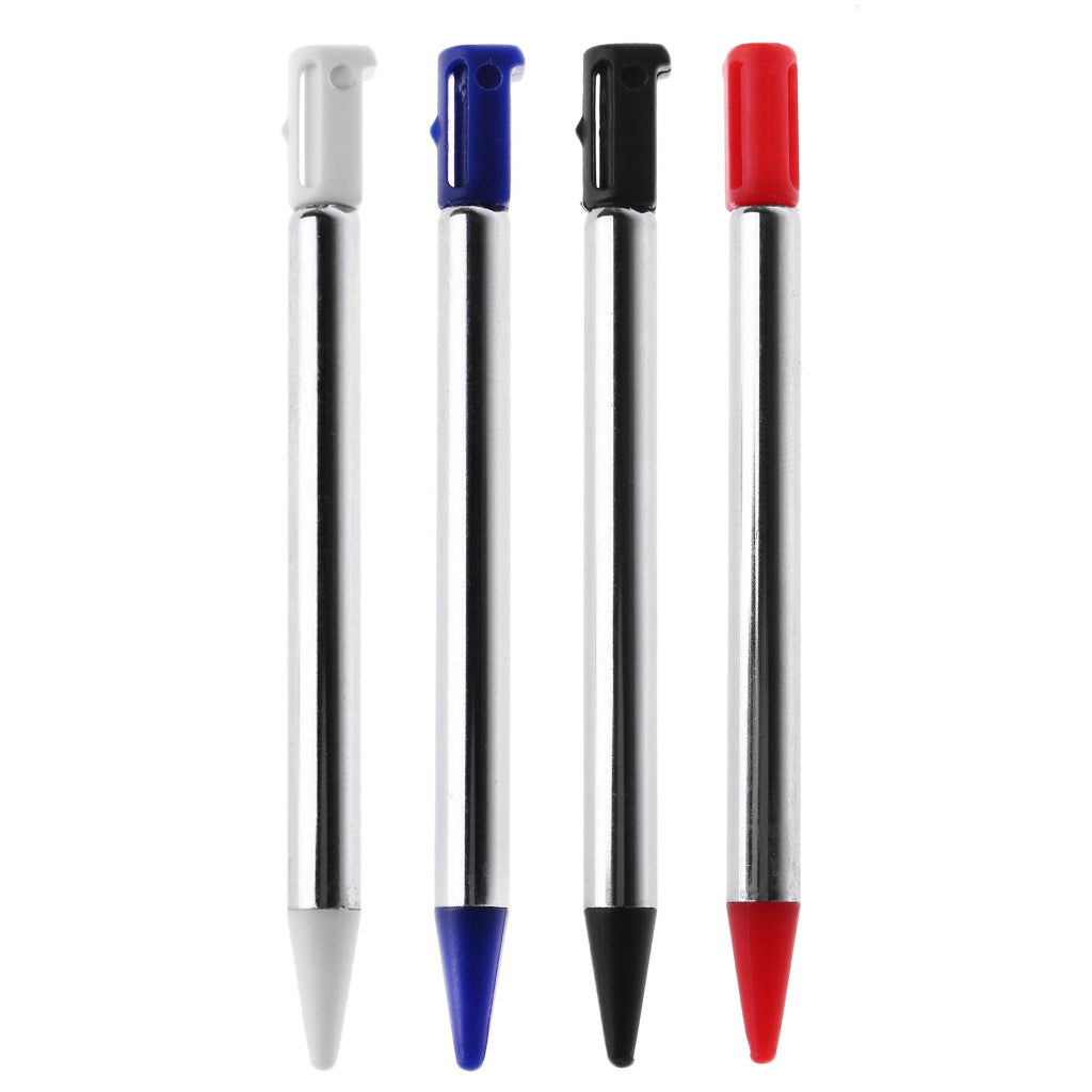 for Nintendo 3DS - 4 Pack Metallic Retractable Extendable Stylus Pens | FPC