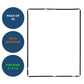 iPad 2 3 4 - 2x Black Digitizer Screen Support Frame Bezel Bracket Edging Border
