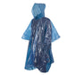 Blue Kids Child Disposable Waterproof Hooded Rain Poncho Mac Coat for Theme Park