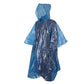 Adult Coloured Emergency Waterproof Hooded Theme Park Rain Poncho Mac Coat