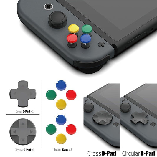 for Nintendo Switch Joy-Con - D-Pad Convertor & Button Cap Grip Cover Set | FPC