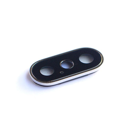 for iPhone X - Silver Replacement Sapphire Glass Camera Lens & Housing |FPC