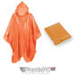 Adult Coloured Emergency Waterproof Hooded Theme Park Rain Poncho Mac Coat
