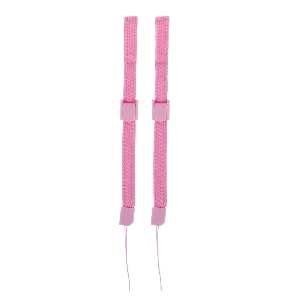 for Wii Remote 3DS 2DS PSP Switch PSV Move - 2x Pink Adjustable Arm Wrist Strap