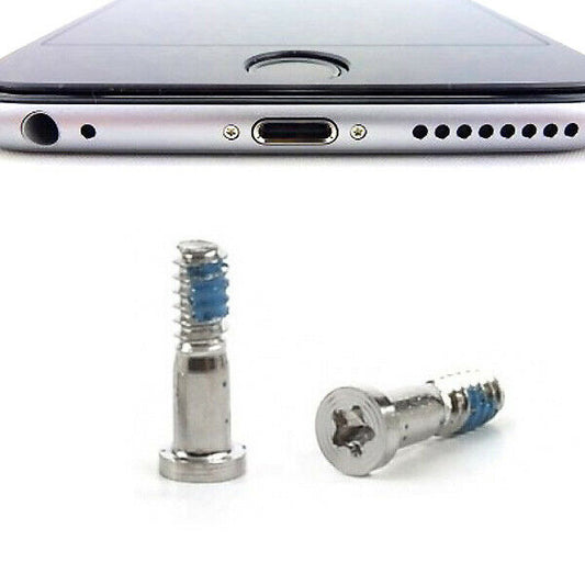 for iPhone 8 7 6S 6 Plus SE 5S 5 - 2x Silver Bottom Pentalobe Screws | FPC