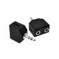 3.5mm 1 Aux to 2 Aux Output Jack Plug Headphone Audio Splitter Adapter | FPC