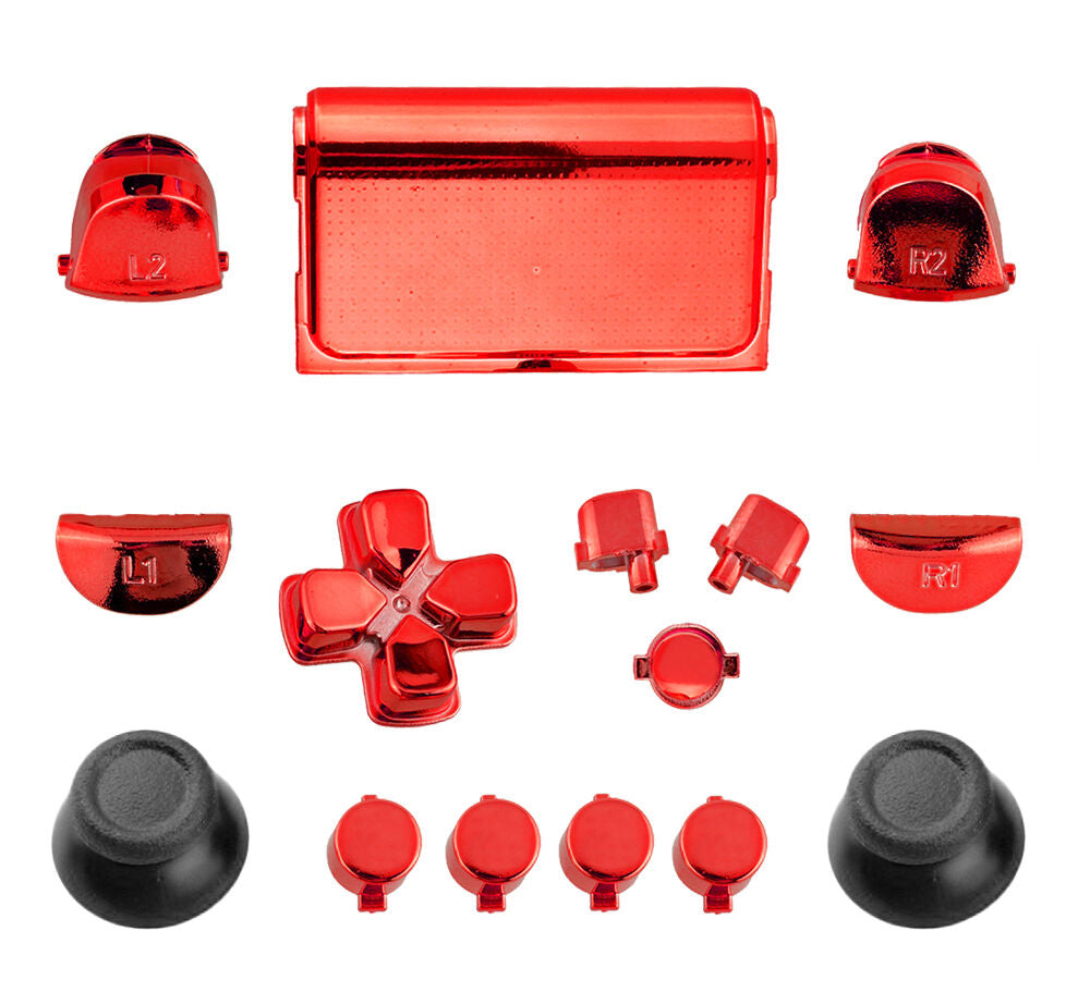 for Playstation Pro Chrome Buttons Mod Kit for 040 V2 Controller  FPC - Main Image