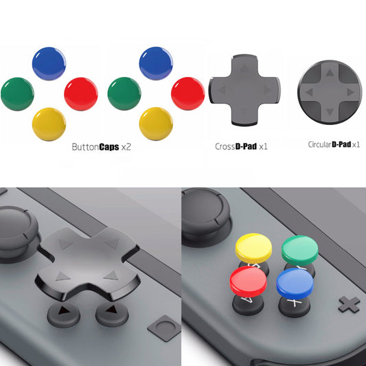 for Nintendo Switch Joy-Con - D-Pad Convertor & Button Cap Grip Cover Set | FPC