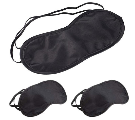 3x Black Soft Red Eye Sleep Travel Shade Blackout Aeroplane Sleeping Mask | FPC