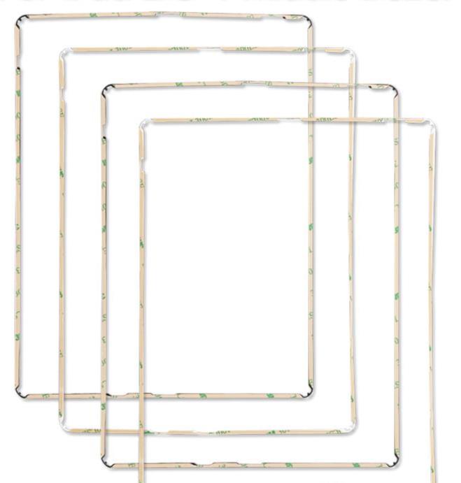 10x White Digitizer Screen Support Frame Bezel for iPad 2 3 4 - with adhesive