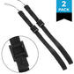 for Wii Remote 3DS 2DS PSP Switch PSV Move - 2x Black Adjustable Arm Wrist Strap